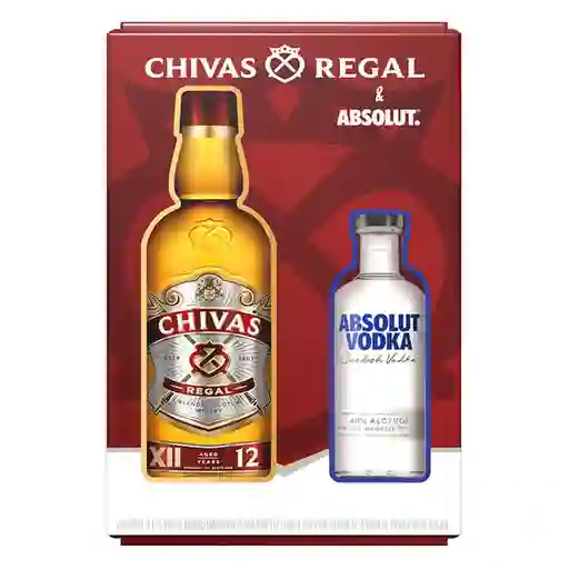 Chivas Regal Pack Whisky 12 Años + Absolut Vodka