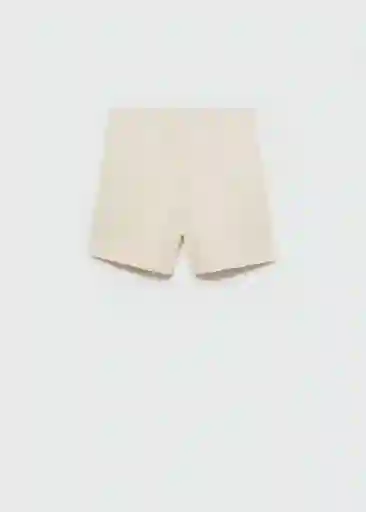 Short Malu5-h Crudo Talla 34 Mujer Mango