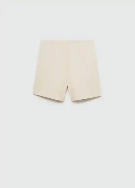 Short Malu5-h Crudo Talla 34 Mujer Mango