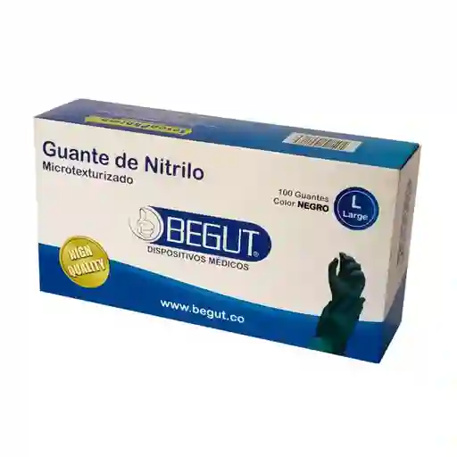 Begut Guantes Nitrilo Negro Talla L