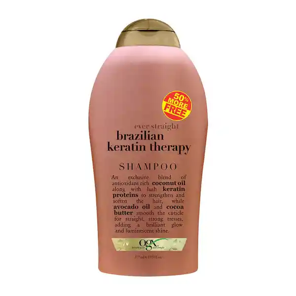 Organix Shampoo Ogx Brazilian Keratin 50% Free 577 mL