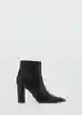 Botines Brun Negro Talla 37 Mujer Mango