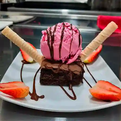 Brownie con Helado