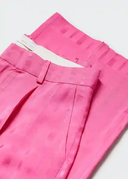 Pantalón Stripe Fucsia Talla M Mujer Mango