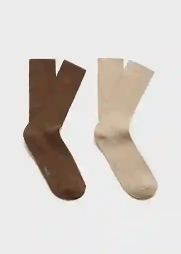 Calcetines Birip Beige Talla 45 Hombre Mango