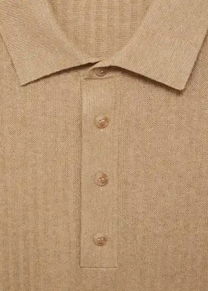Polo Paule Beige Talla S Hombre Mango