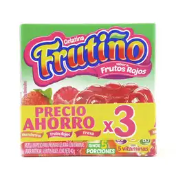 Frutiño Gelatina en Polvo Sabores Surtidos Pack X3