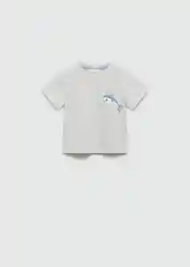 Camiseta Shark Gris Claro Vigoré Talla 67 Niños Mango