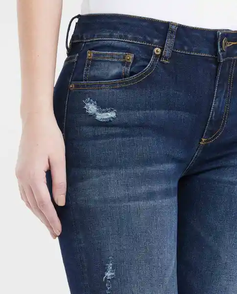 Jean High Rise Mujer Cosmo Azul Clásico Oscuro 5 Chevignon