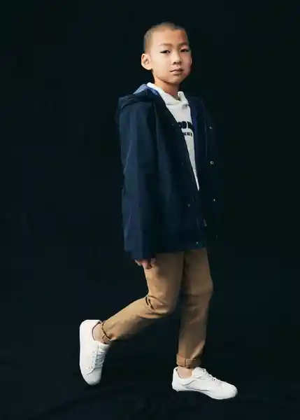 Abrigo Parka Hugo Navy Talla 08 Niños Mango