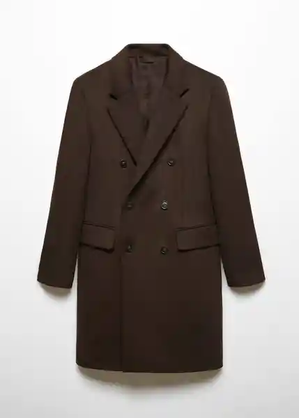 Abrigo Barley Marrón Talla S Hombre Mango