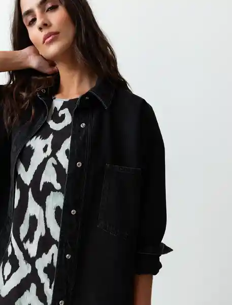 Chaqueta Mafil Mujer Negro Puro Ultraoscuro T.S 423F381 Naf Naf