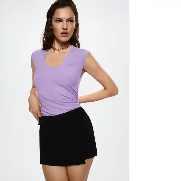 Camiseta Flipi Malva Talla L Mujer Mango