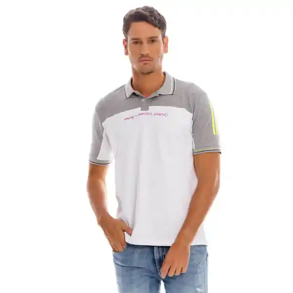 Marithé Frangois Girbaud Polo Manga Corta Hombro Cuello Gris XL