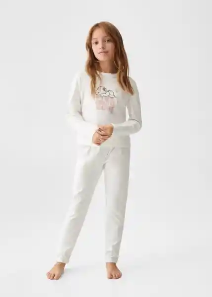 Pijama Sfive Off White Talla 10 Niña Mango