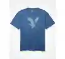 Camiseta Hombre Color Azul Talla SMALL American Eagle