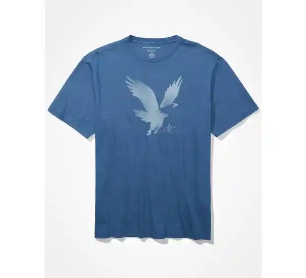 Camiseta Hombre Color Azul Talla SMALL American Eagle