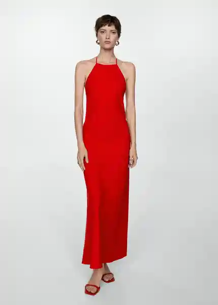 Vestido Sorani Rojo Talla XS Mujer Mango