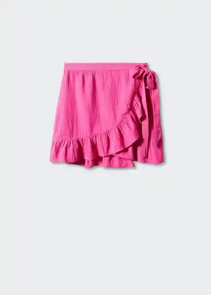 Falda Bambú Fucsia Talla M Mujer Mango