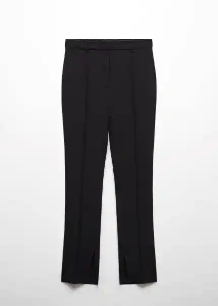 Pantalón Nantes Negro Talla 42 Mujer Mango