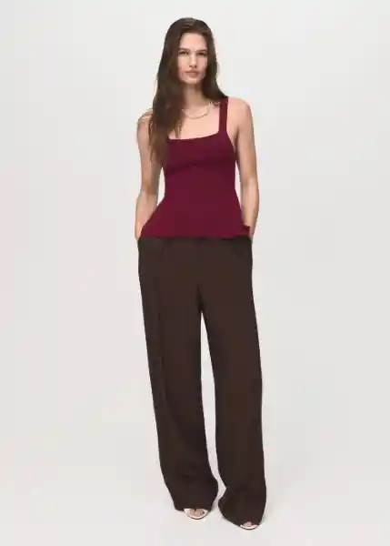 Top Pepito Vino Talla M Mujer Mango