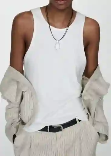 Top Bali Blanco Talla S Mujer Mango