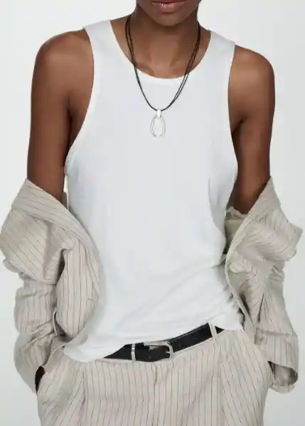 Top Bali Blanco Talla S Mujer Mango