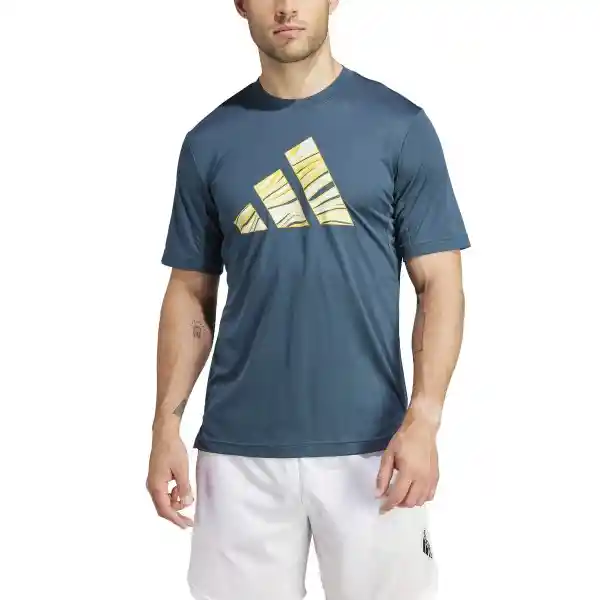 Adidas Camiseta Hiit Gf Slo Tee Para Hombre Azul Talla S