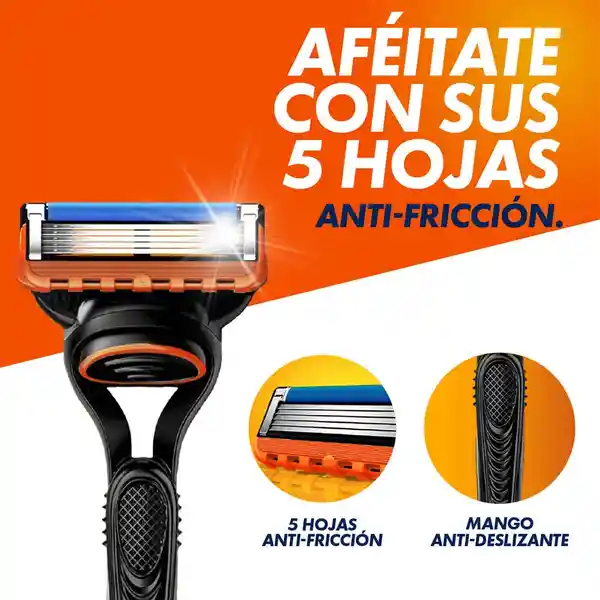 GILLETTE Fusion 5 Repuestos Cuchilla de Afeitar Máquina de Afeitar Hombre con 5 Hojas Afeitado más al Ras Afeitadora para Hombre 2 Uds