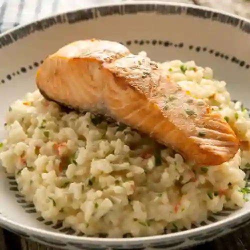 Salmón con Risotto