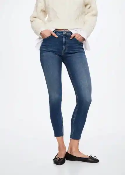 Jeans Isa Tejano Oscuro Talla 40 Mujer Mango