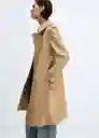 Gabardina Trench Polana Beige Talla XS Mujer Mango