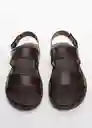 Sandalias Romana Chocolate Talla 46 Hombre Mango