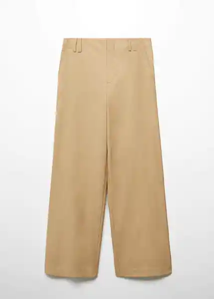 Pantalón White Beige Talla 34 Mujer Mango