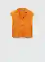 Camisa Sassa Naranja Talla L Mujer Mango