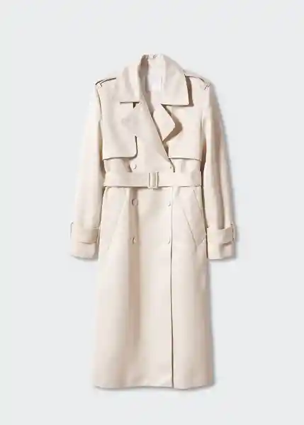 Gabardina Trench Malibu Crudo Talla L Mujer Mango