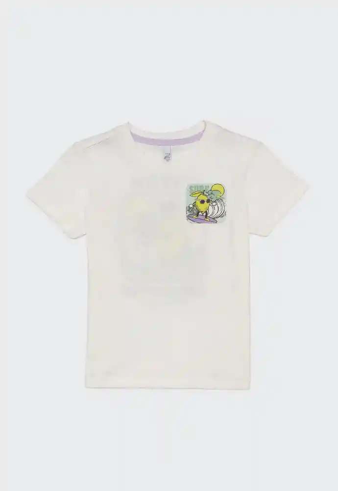 Camiseta Manga Corta 4t-ivory