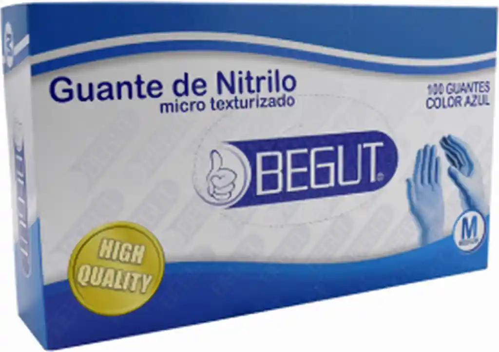 Begut Guantes Nitrilo Azul x 100 Unidades