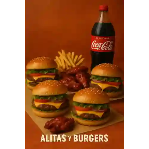 4 Contra el Hambre (10 Alitas +4hamb