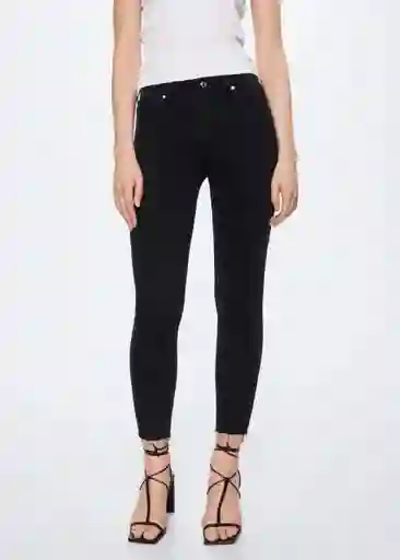 Jeans Isa Tejano Negro Talla 32 Mujer Mango