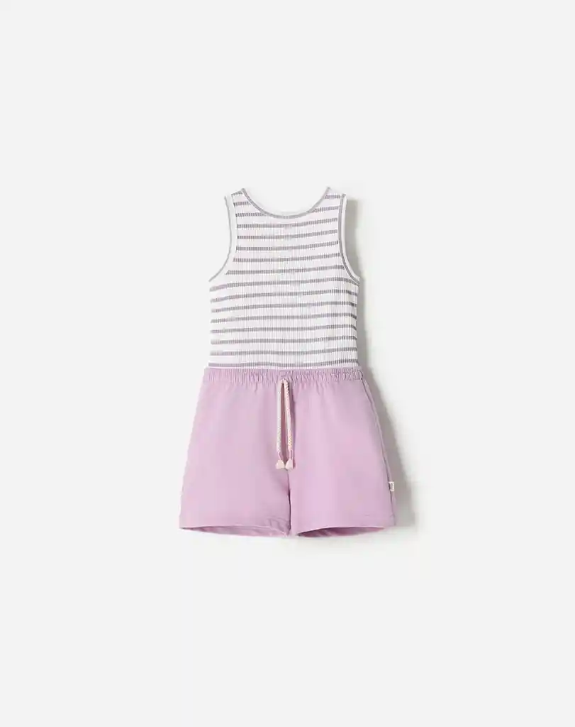 Enterizo Corto Sin Mangas en Algodón Para Bebita Fanny Baby Fresh