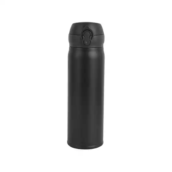 Termo Clásico Con Tapa Abatible Automática Negro 450 mL Miniso