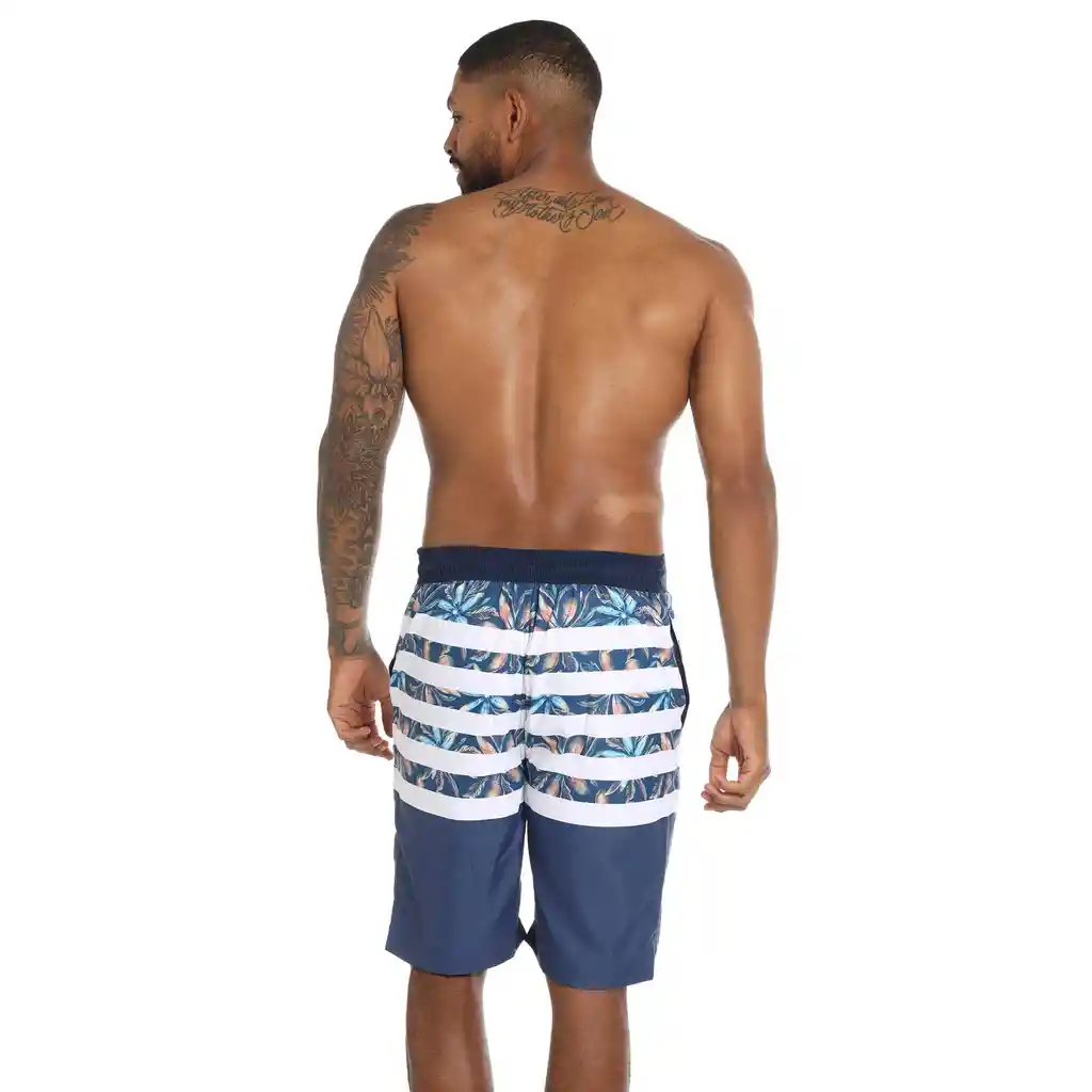 Pantaloneta Stripe Hibiscus 22 Pulgadas Hombre Multicolor-xxl