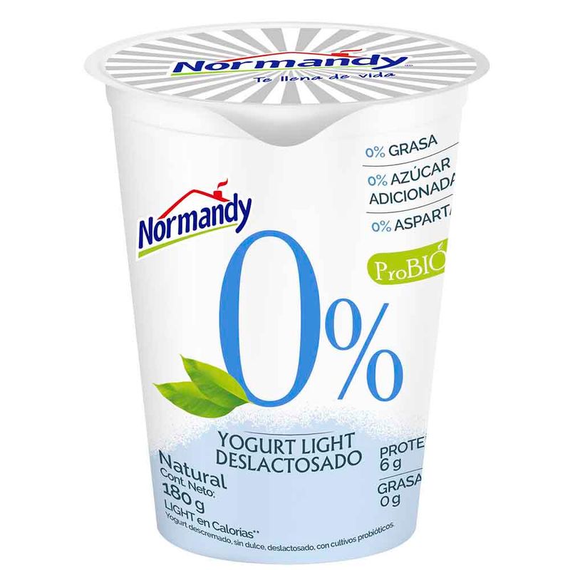 Normandy Yogurt Light Deslactosado Probióticos 180 g