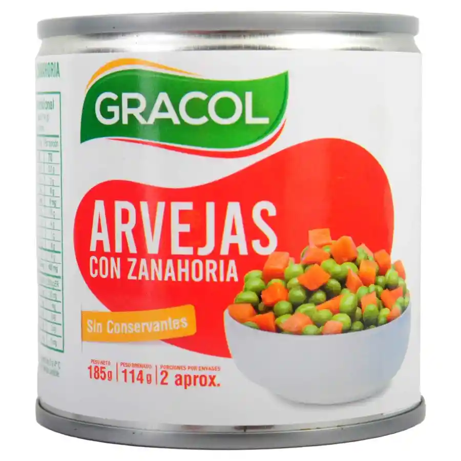 Arvejas Gracol C/zanahoria