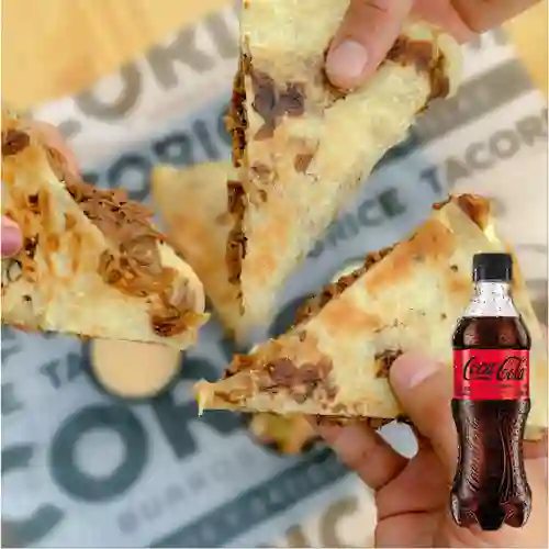 Combo Res Desmechada + Coca Cola Zero en Botella 400Ml