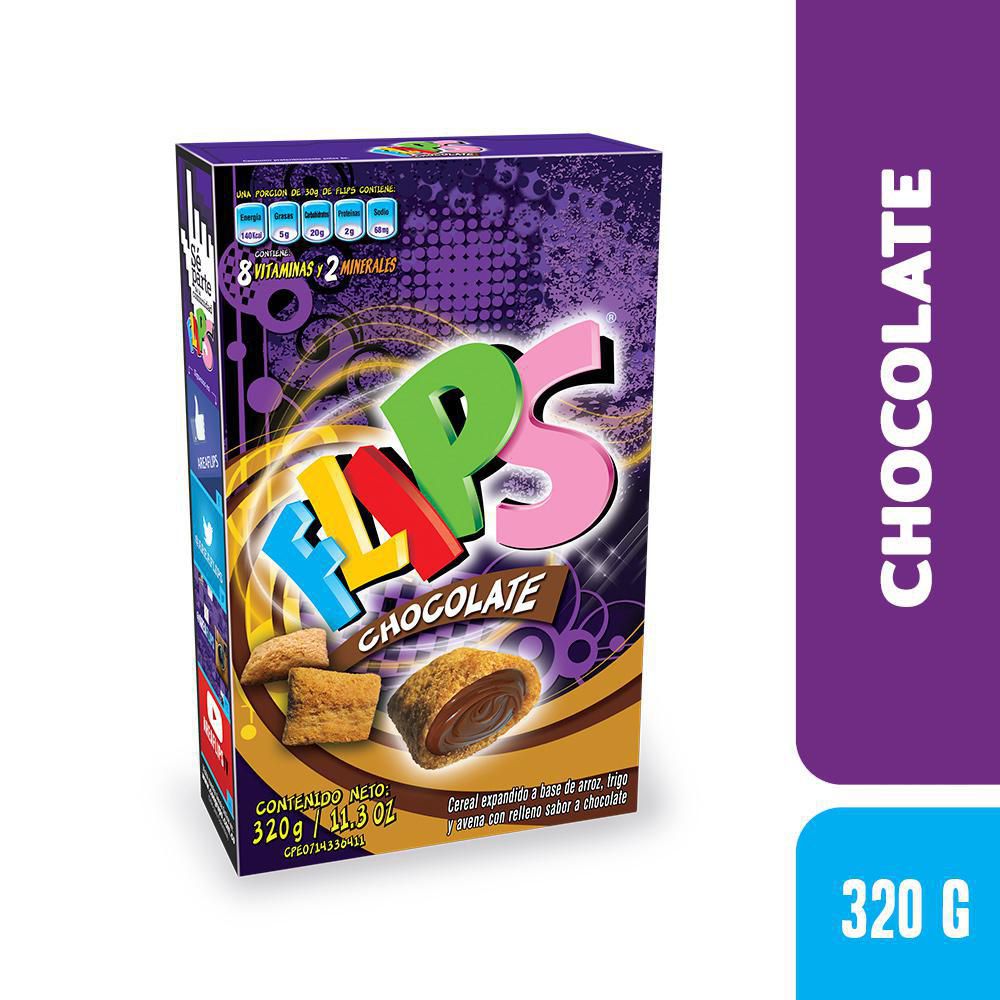 Flips Cereal Relleno con Sabor a Chocolate 320 g