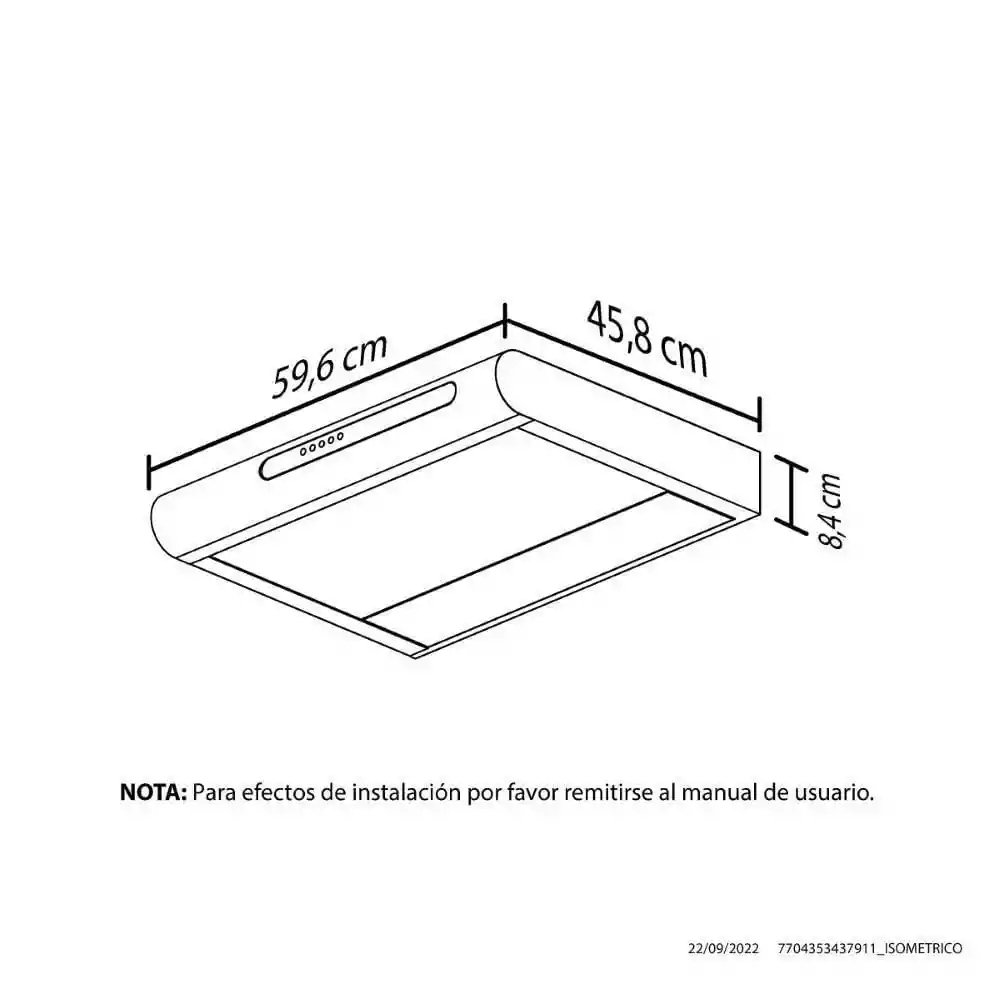 Haceb Campana Para Cocina Tofu V3 Inox 9002651