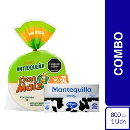 Combo Arepa Antioqueña Don Maiz + Mantequilla Sin Sal Alpina