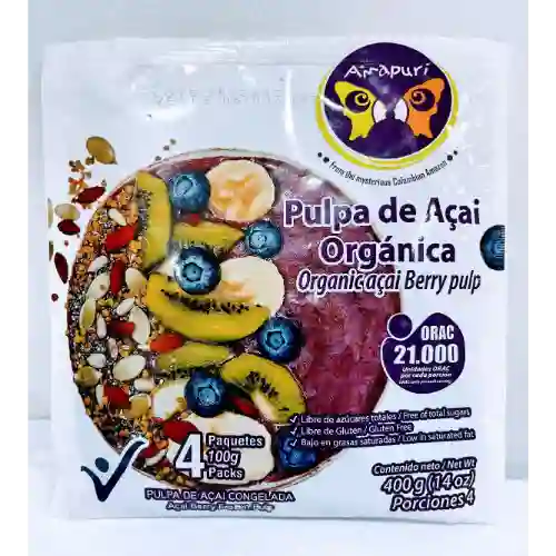 Pulpa de Açaí Orgánica 400 Gramos